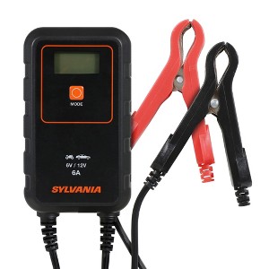 SYLVANIA - Smart Charger - Heavy-Duty, Portable Car Battery Charger - Use as Battery Maintainer & Charger - 6V or 12V Voltage Output - 6 AMP - 1 of 4