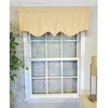 RLF Home Pin Stripe Regal 3" Rod Pocket Lining Luxurious and Elegant Window Treatment Valance 50" x 17" Yellow - 2 of 4