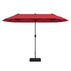 Tangkula 13FT Double-sided Patio Umbrella w/ Crank Handle Umbrella Base Safety Lock - 1 of 4