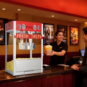 FONTOI 30 OZ Commercial Popcorn Machine with 30 Oz Kettle 3 Switch Control for Home Theater and Parties, Red/Black, 21.65"*14.76"*34.25" - 1 of 4