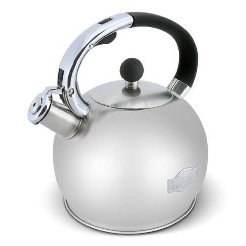 Elitra Home Stove Top Whistling Fancy Tea Kettle - Stainless Steel Tea Pot  With Ergonomic Handle - 2.7 Quart / 2.6 Liter,satin : Target
