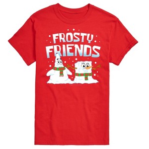 Men's - SpongeBob SquarePants - Frosty Friends Patrick and Spongebob Short Sleeve Graphic T-Shirt - 1 of 4