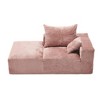 NicBex Couches for Living Room 2-Seat Combination Sofa Exquisite Fabric Upholstered Comfortable Flexible and Changeable Sofa Couch with Pillows, Pink - 4 of 4