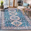 Washable Non Slip Low Pile Area Rug for Living Room Vintage Floral Indoor Carpet Stain Resistant Foldable Floor Cover - 4 of 4