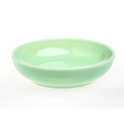 Jadeite Green Glass 7.25" Handcrafted Cereal Bowl