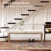 Arceso Bedroom Bench, French Vintage Tufted Entryway Bench, 45.2" Carving Upholstered End of Bed Bench - 2 of 4