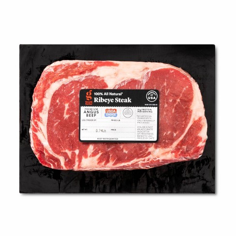 Usda Choice Angus Beef Ribeye Steak - 0.62-1.13 Lbs - Price Per Lb - Good &  Gather™ : Target