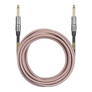 Clef Audio Labs Instrument Guitar Cable, 15ft - 1/4 inch TS Straight to Straight Electric bass Guitar AMP Cord 22AWG, Braided Jacket - 1 of 4