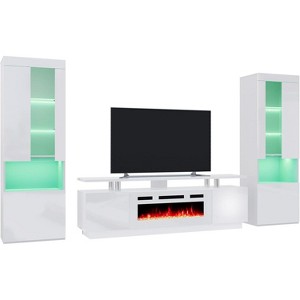 Fireplace Entertainment Center with Bookcases - 1 of 4