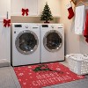 Fulvari Christmas Area Rug Merry Christmas Elk Pattern Machine Washable Indoor Carpet Rug Decorative Non Slip Rug for Kitchen Living Room - 2 of 4