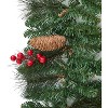 6ft Pre-Lit Artificial Pine Christmas Garland with Pine Cones & Red Berries, Battery Operated 20 Warm White LED Lights for Holiday Decor - 4 of 4