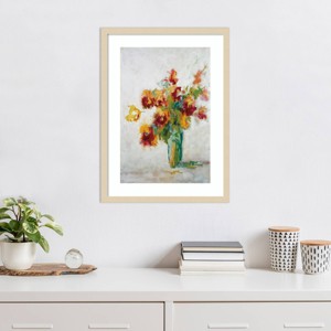 Amanti Art Cheery Flowers by Jacqueline Ellens Wood Framed Wall Art Print - 1 of 4