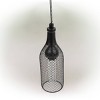13" Solar Hanging Mesh Glass Lantern Black - Alpine Corporation: Outdoor Decorative Orb with NiMH AA Battery Included - 4 of 4