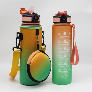 BABYYER Water Bottle Carrier Bag with Strap 1000ML Sports Bottle Holder Pouch Cover for Walking Hiking Travelling - 1 of 4