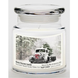 Courtside Market Snowy Christmas Truck Sugar Cookie 18oz Soy Wax Candle Glass Jar & Lid - 1 of 3