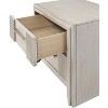 Gulches Contemporary 2-Drawer Nightstand - Mist White Wooden Bedside Table with Bar Handle, Spacious Storage & Sleek Design, 23.6"W x 16.8"D x 24.1"H - 2 of 4