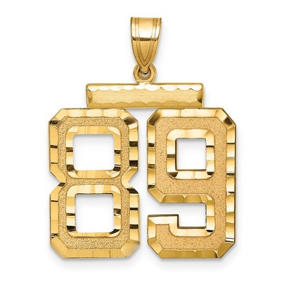Black Bow Jewelry 14k Yellow Gold, Varsity Collection, Large D/C Pendant Number 89