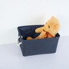 Unique Bargains Home Closet Clothes Box Cotton Fabric Decorative Storage Bins Medium Dark Blue 1 Pc - 4 of 4