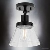 Urban Ambiance Luxury Modern Farmhouse Indoor Ceiling Light,  10''H x 8"W x 8''D,  Matte Black Finish, UHP4661 - 4 of 4