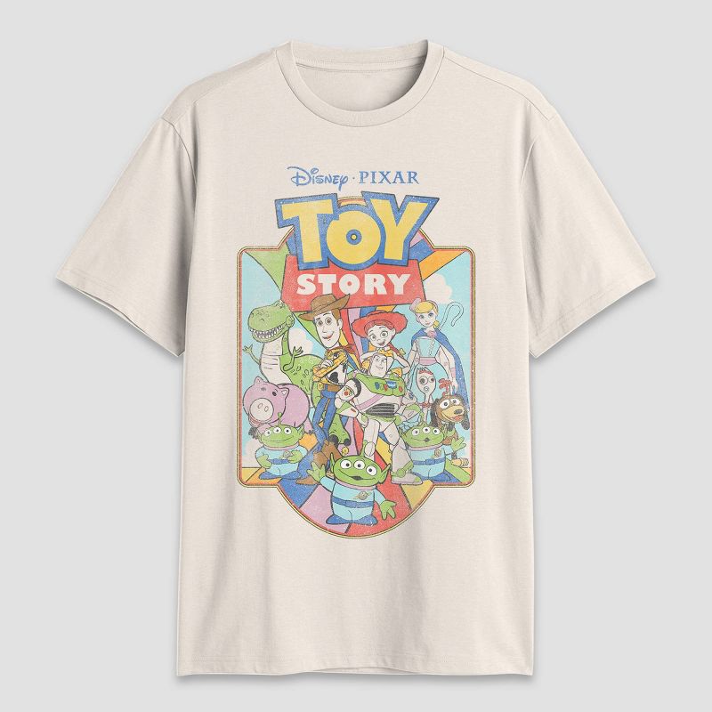 Men&#39;s Disney Toy Story Short Sleeve Graphic T-Shirt - Light Beige, 1 of 4