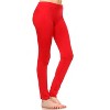 Women's Slim Fit Solid Leggings - One Size Fits Most - White Mark - 2 of 3