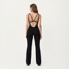 Anna-Kaci Active Women's Scoop Neck Flare Leg One-Piece Activewear Jumpsuit with Contoured Fit and Smooth Stretch Fabric - 2 of 4