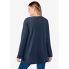 Woman Within Plus Size Long-Sleeve Polo Shirt - 3 of 4