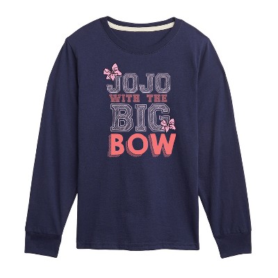 JoJo Siwa Big Bo Jojo Long Sleeve Graphic T-Shirt - Navy - 4T