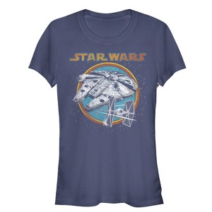 Juniors Womens Star Wars Galactic Ship Journey T-Shirt - 1 of 3
