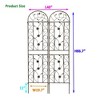 MOEPISY 2 Pack Metal Garden Trellis 86.7 inch x 19.7 inch Rustproof Trellis for Climbing Plants Brown - 4 of 4