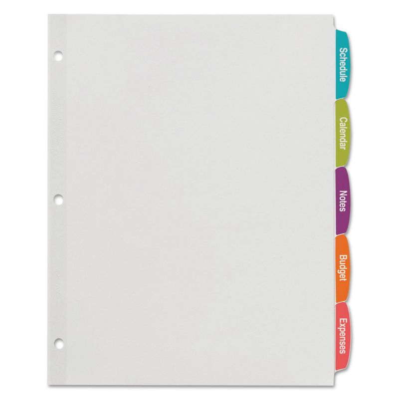 Avery Big Tab White Label Tab Dividers 5-Tab Letter 14434, 4 of 10