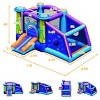 Infans Inflatable Bouncer Alien Bounce House Kids Jump Slide Ball Pit with 550W Blower - 2 of 4