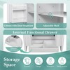 XINGHANZHENXUAN Vintage Style Bathroom Vanity with Sink, Soft-Close 2-Door Cabinet with Drawer & Ceramic Basin (Faucet Not Included) - 4 of 4