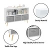 LIVAREEmlen Bookcase with Collapsible Fabric Drawers, Children's Book Display, Toy Storage Cabinet Organizer - 4 of 4