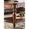 Gulches Traditional 3pc Coffee Table Set - Intricate Design with Turned Legs & Open Shelf, Cherry Finish - 3 of 4