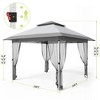 WhizMax Pop Up Outdoor Gazebo with Removable Curtains and Silver Coated Canopy - 2 of 4