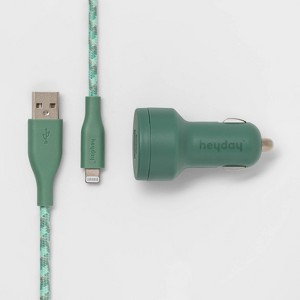 6' Lightning to USB-A Cable 2-Port 3.1A Car Charger - heyday™ - 1 of 3