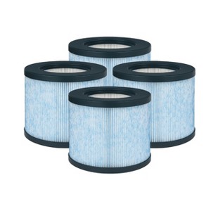 Nispira 3-in-1 True HEPA Filter Replacement Compatible with Miko Air Purifier C102 ibuki MA-01CW, MA-18, Okaysou AirMic4S, 4 Packs - 1 of 4