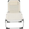 PAGED Beach Chairs Foldable Outdoor Chaise Lounge Chair with Pillow, Aluminum Frame for Camping, Beach, Picnics, Deck, Pool - 3 of 4