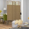 NicBex Room Divider Folding Woven Privacy Screen with Wood Legs Partition for Home & Office - 2 of 4