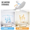 HOMLUX 52" Ceiling Fan W/3-Color LED Light & 6-Speed Remote Control Quiet Fan - 2 of 4
