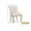 Taran Designs,Torrence Upholstered Solid Wood Armchair - 4 of 4