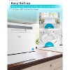 BLACK+DECKER Countertop Dishwasher with 6 Wash Programs, 6-Place Setting Capacity, Stainless Steel Interior, ENERGY STAR Certified, White - 3 of 4