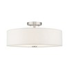 Livex Lighting Meridian 4 - Light Semi-Flush Mount in  Brushed Nickel - 3 of 4