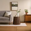 Royal Hampton 19" Round Aluminum Side End Table with Hammered Design - 2 of 4