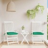 vidaXL Outdoor Chair Cushions 2 pcs - Green Oxford Fabric Chair Pads with Ties - PP Hollow Fiber Filling - 2 of 4