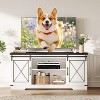 Farmhouse TV Stand for Televisions Up to 65 Inches, Entertainment Center Console Table with Storage Cabinets and Two Barn Doors - 2 of 4
