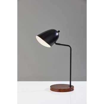 Jude Walnut Desk Lamp Black - Adesso
