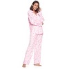 Casual Nights Women's Long Sleeve Rayon Button Down Pajama Set - 3 of 4