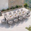 PURPLE LEAF Dining Set Patio Metal Table and Wicker Rattan Chairs for Outside Porch Garden Kitchen Modern Outdoor Furniture Sets - 2 of 4